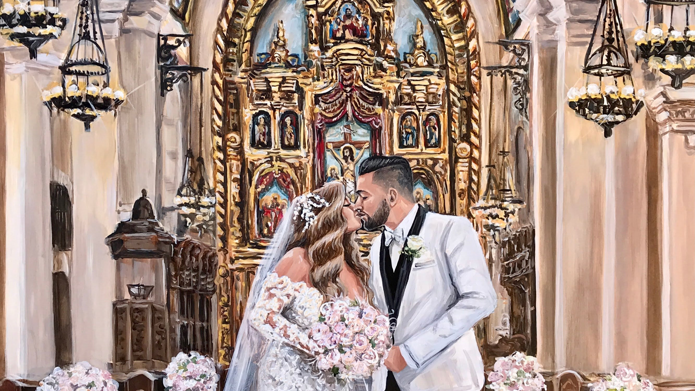 Christian church cathedral wedding painter