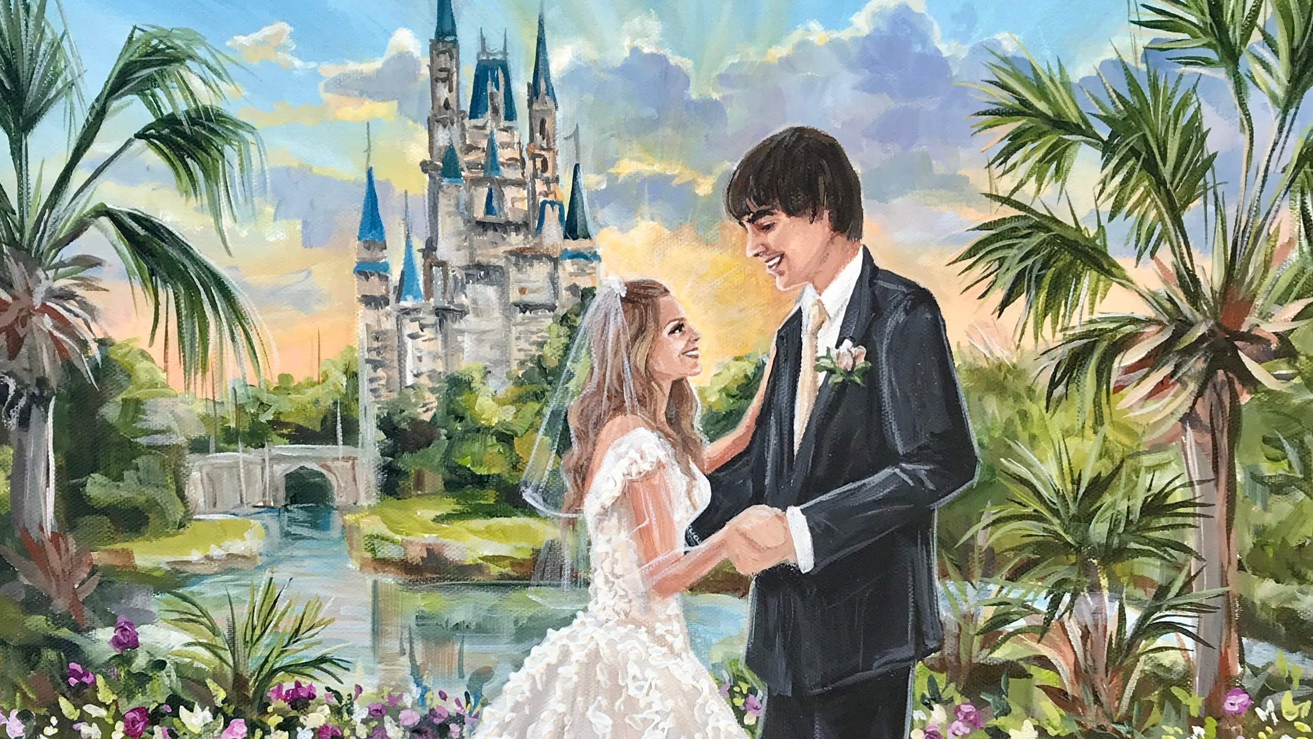 Fairytale / Disney wedding painter