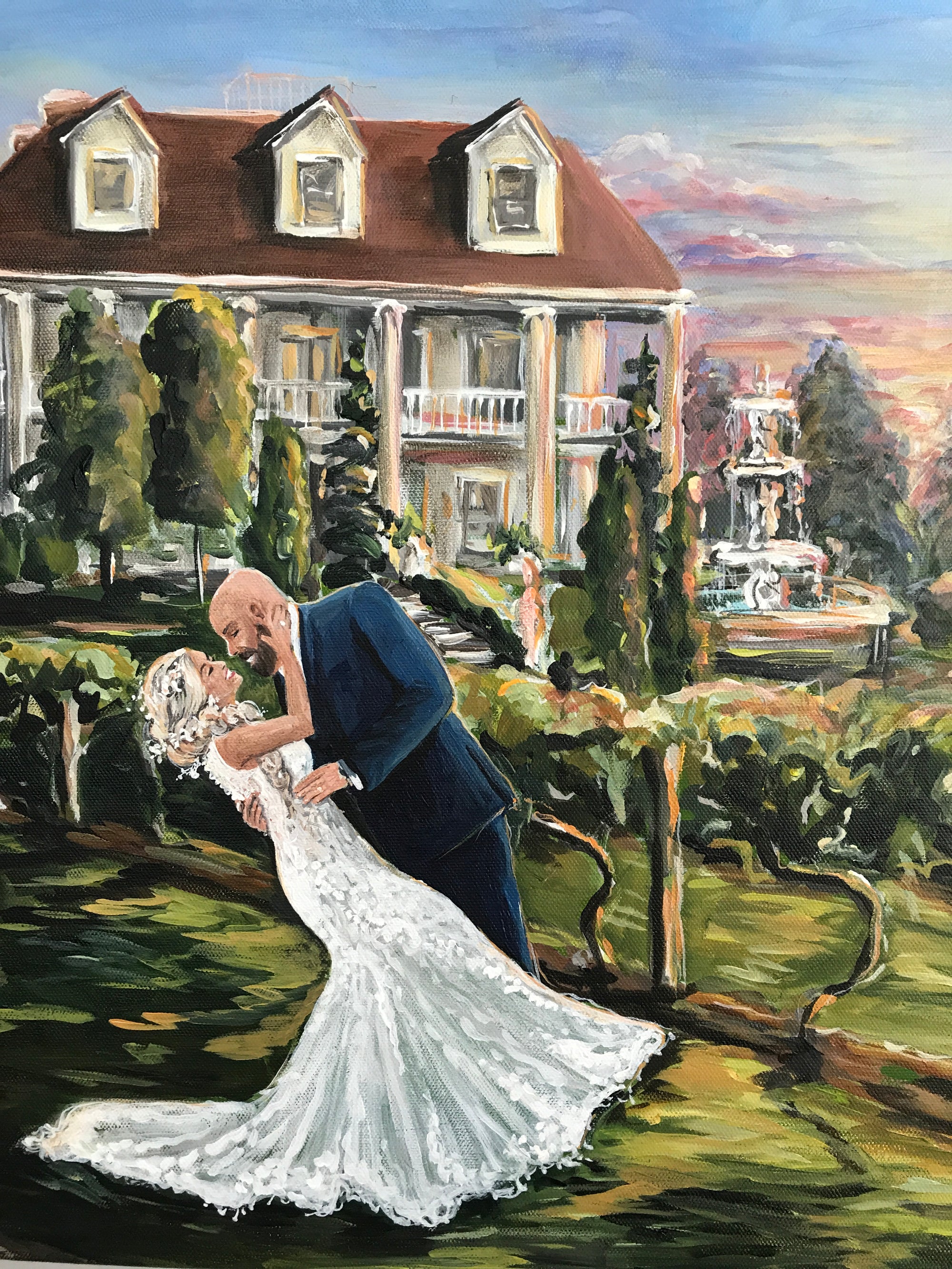 Painting From Wedding Photo - DeMario