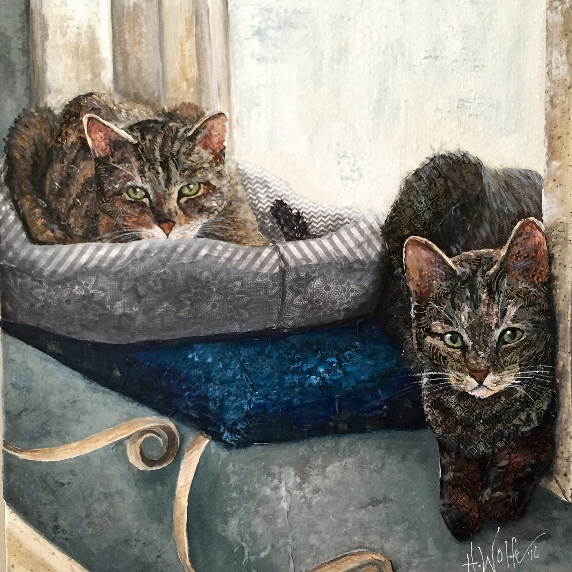 Tabby Cats in Window
