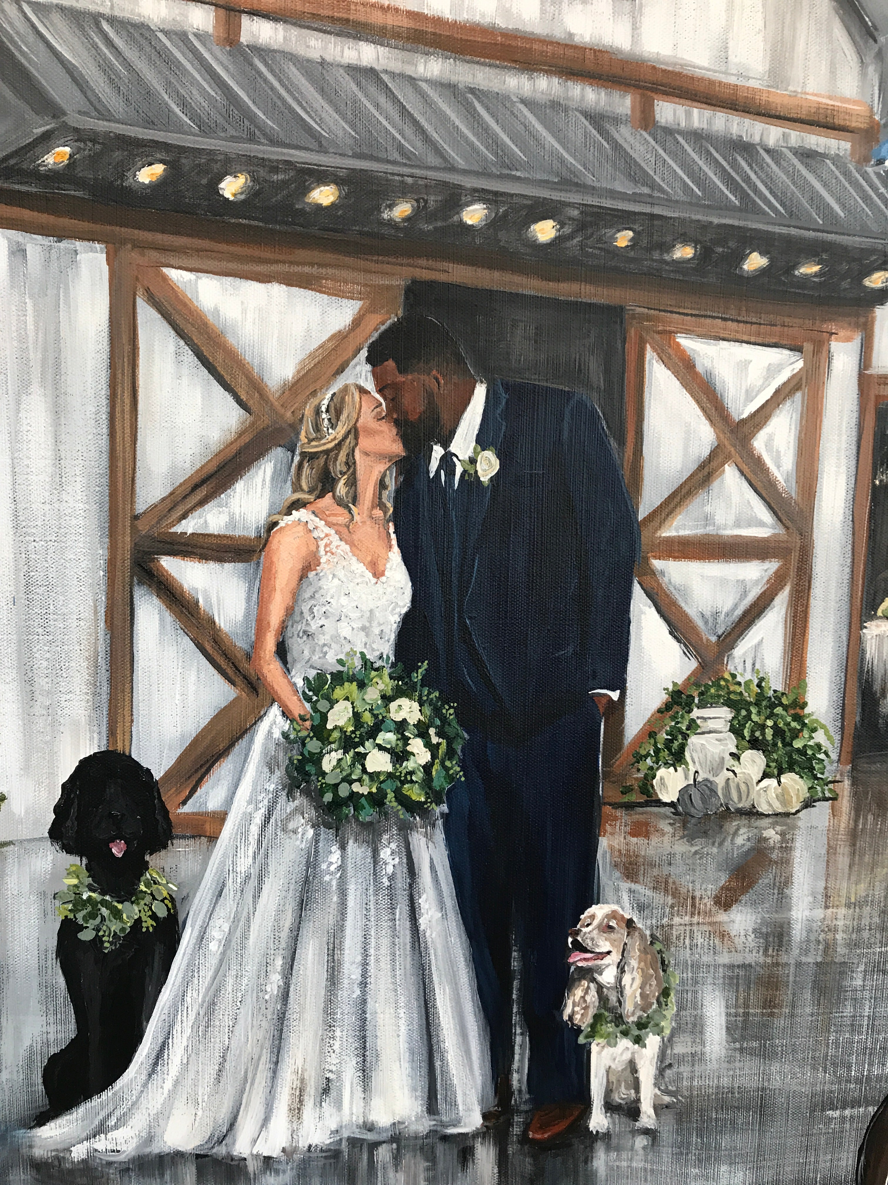 Live Wedding Painting - White Barn Cruze Farms