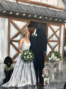 Live Wedding Painting - White Barn Cruze Farms