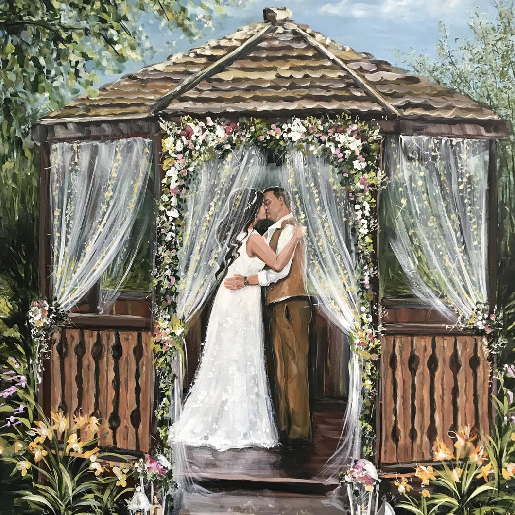 Painting From Wedding Photo - Williams