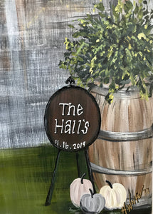 Live Wedding Painting - White Barn Cruze Farms