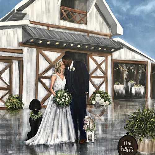Live Wedding Painting - White Barn Cruze Farms