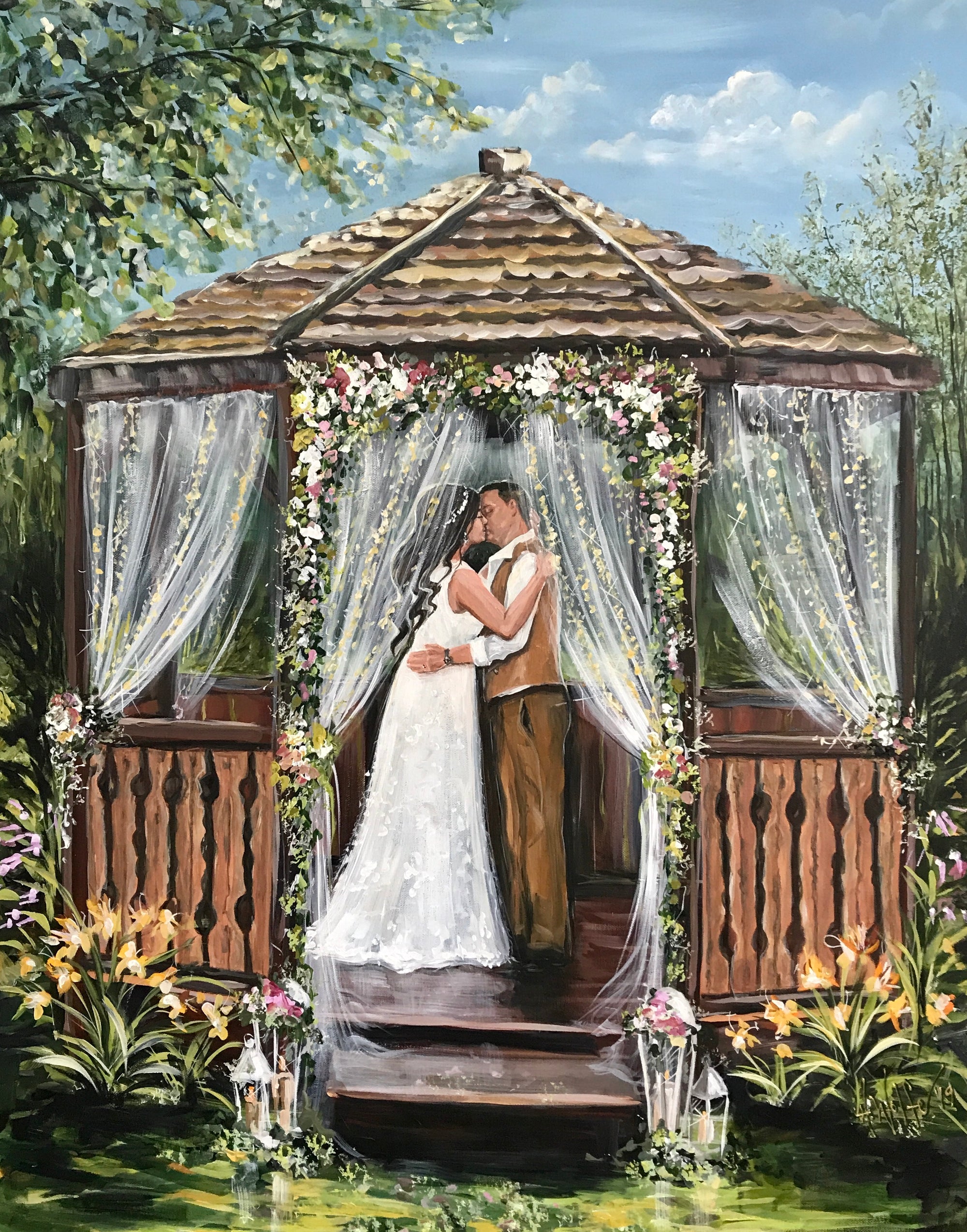 Painting From Wedding Photo - Williams