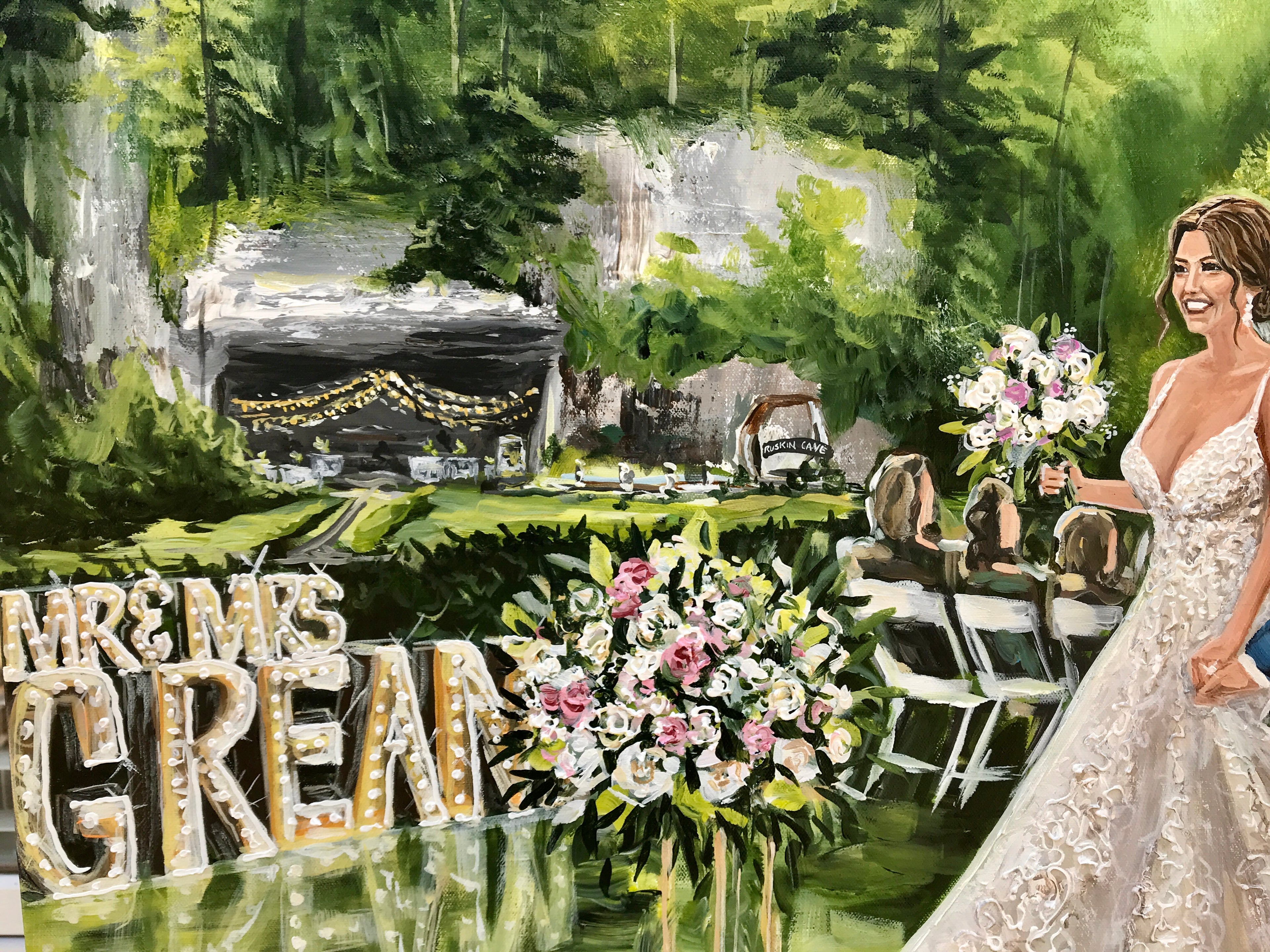 Live Wedding Painting Inside A Cave 2022
