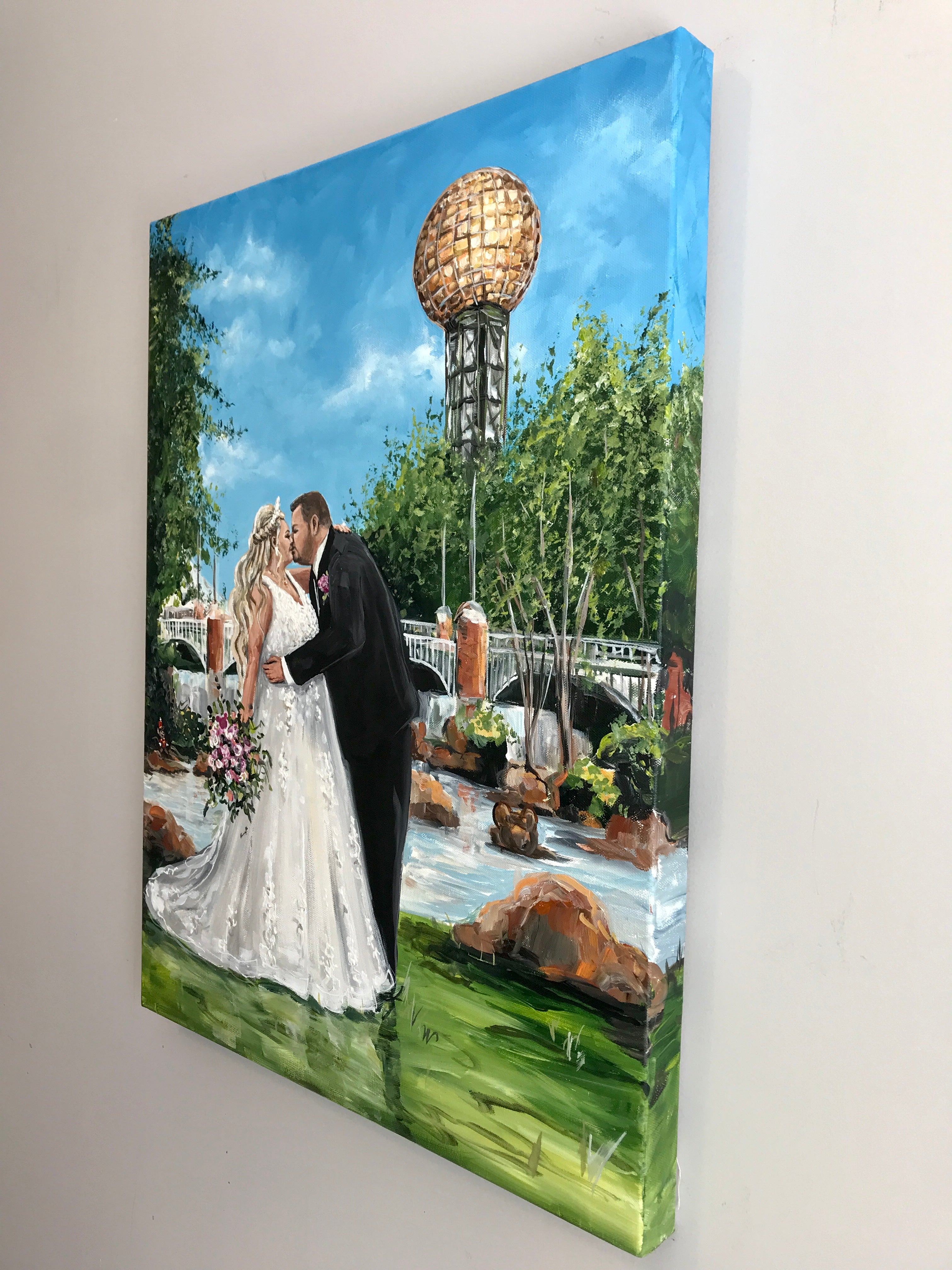 Iconic Knoxville Sunsphere Wedding Painting 2021