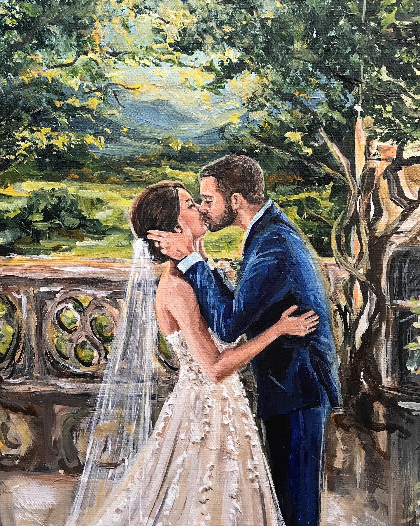 Biltmore Asheville Live Wedding Painting in 2022