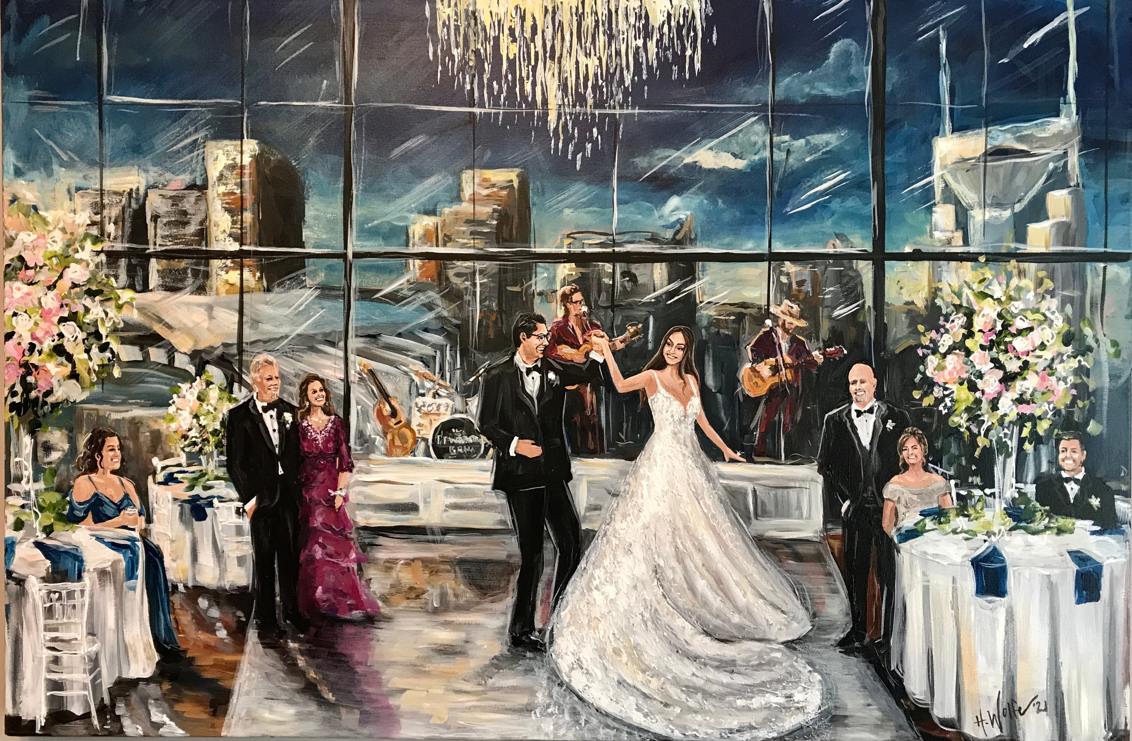 Country Music Hall of Fame Wedding Painting