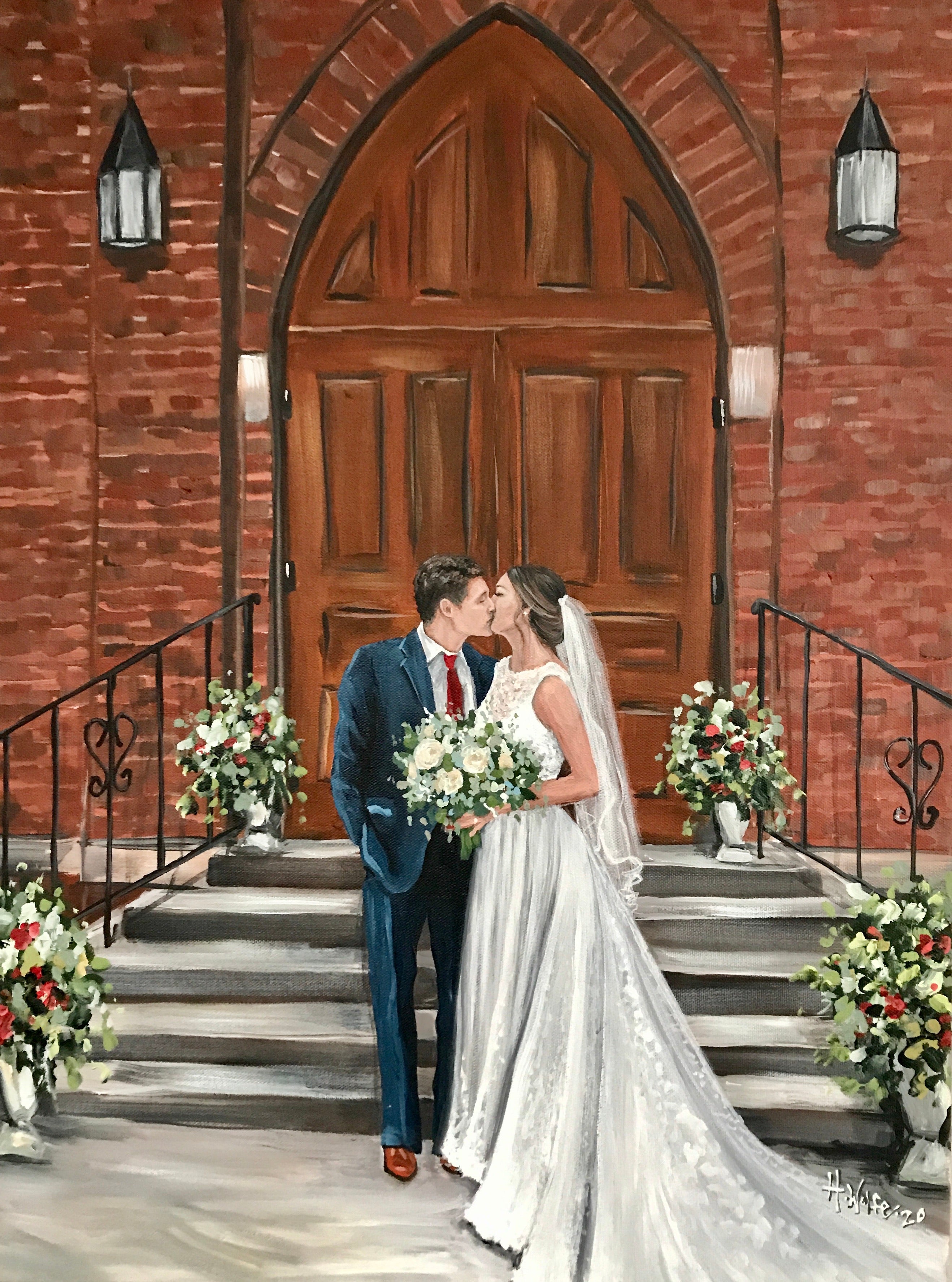 Painting From Wedding Photo - Wagner
