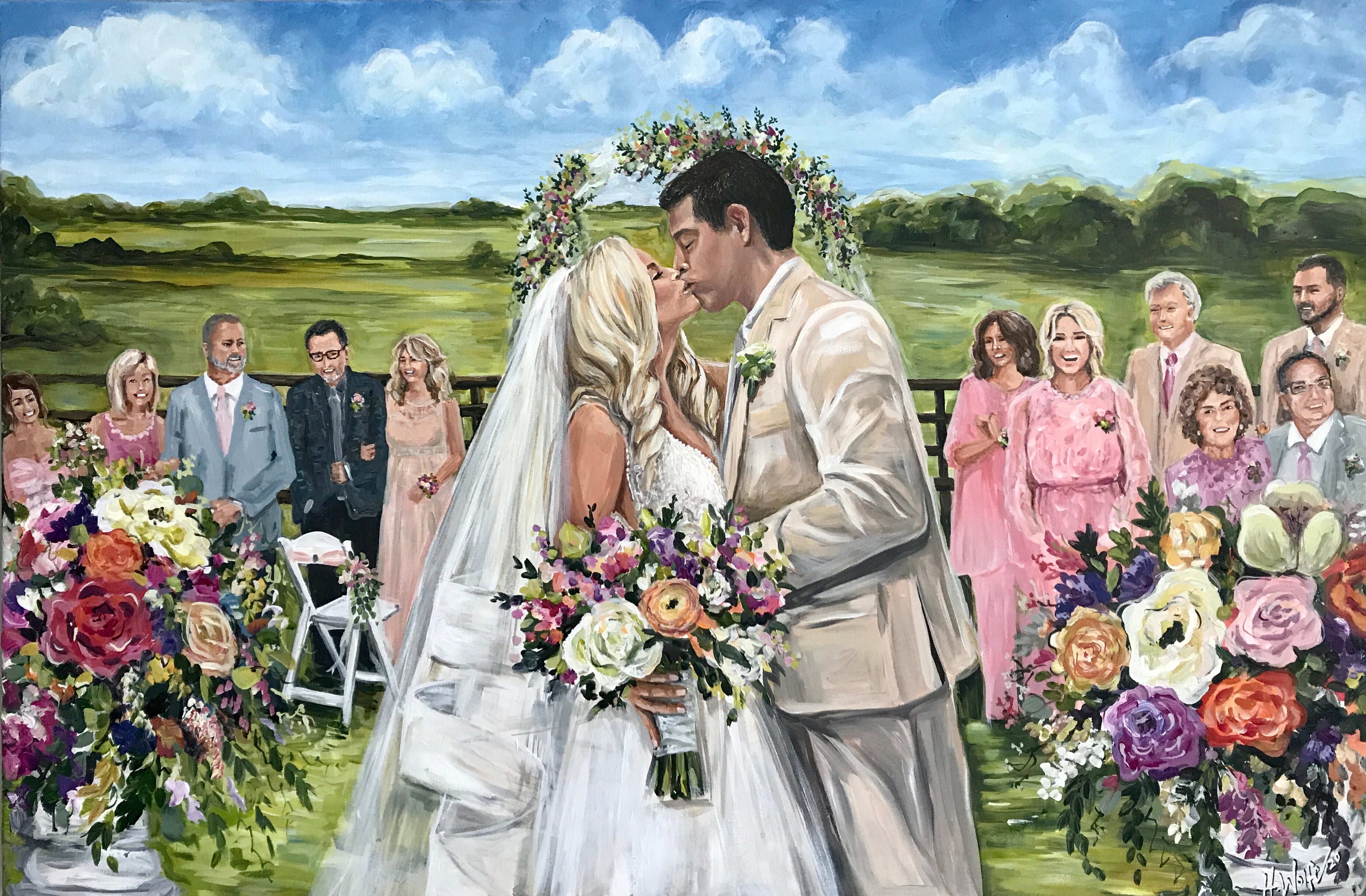 Live Wedding Painter - Maple Hill Manor