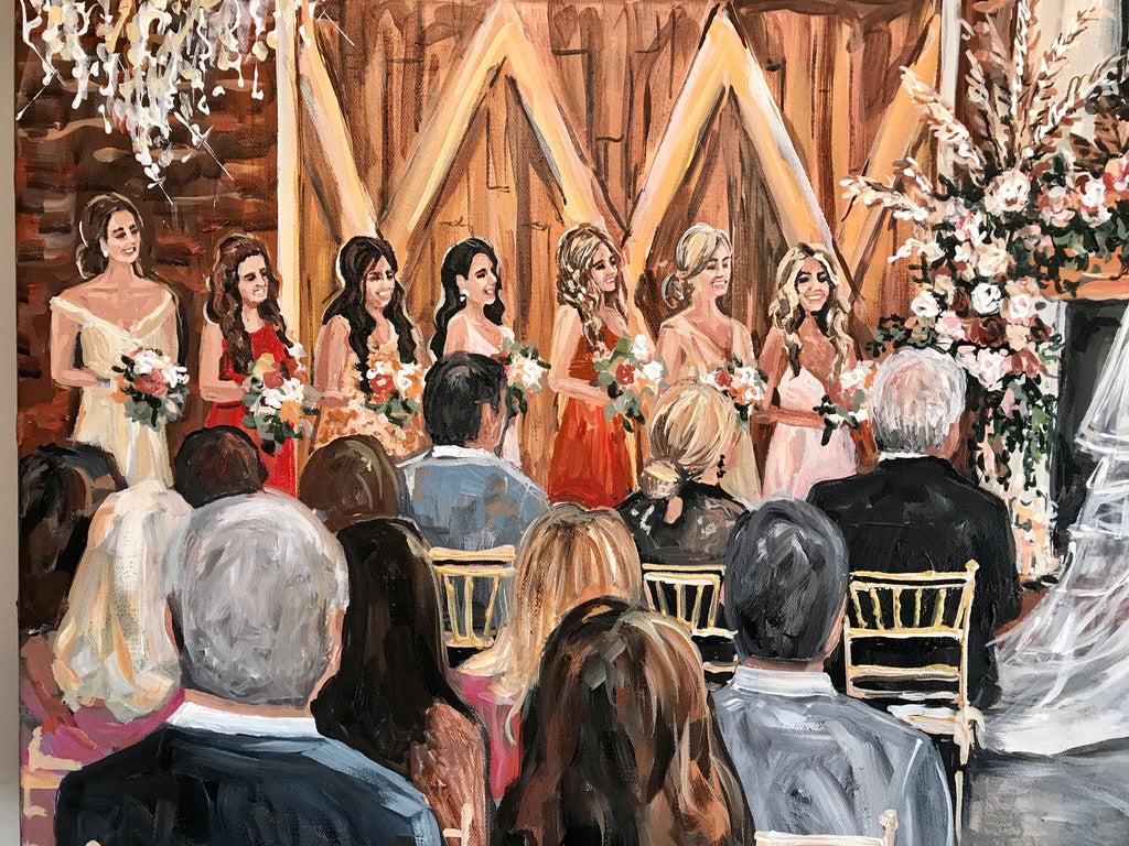 Hand Painted Wedding Cermony