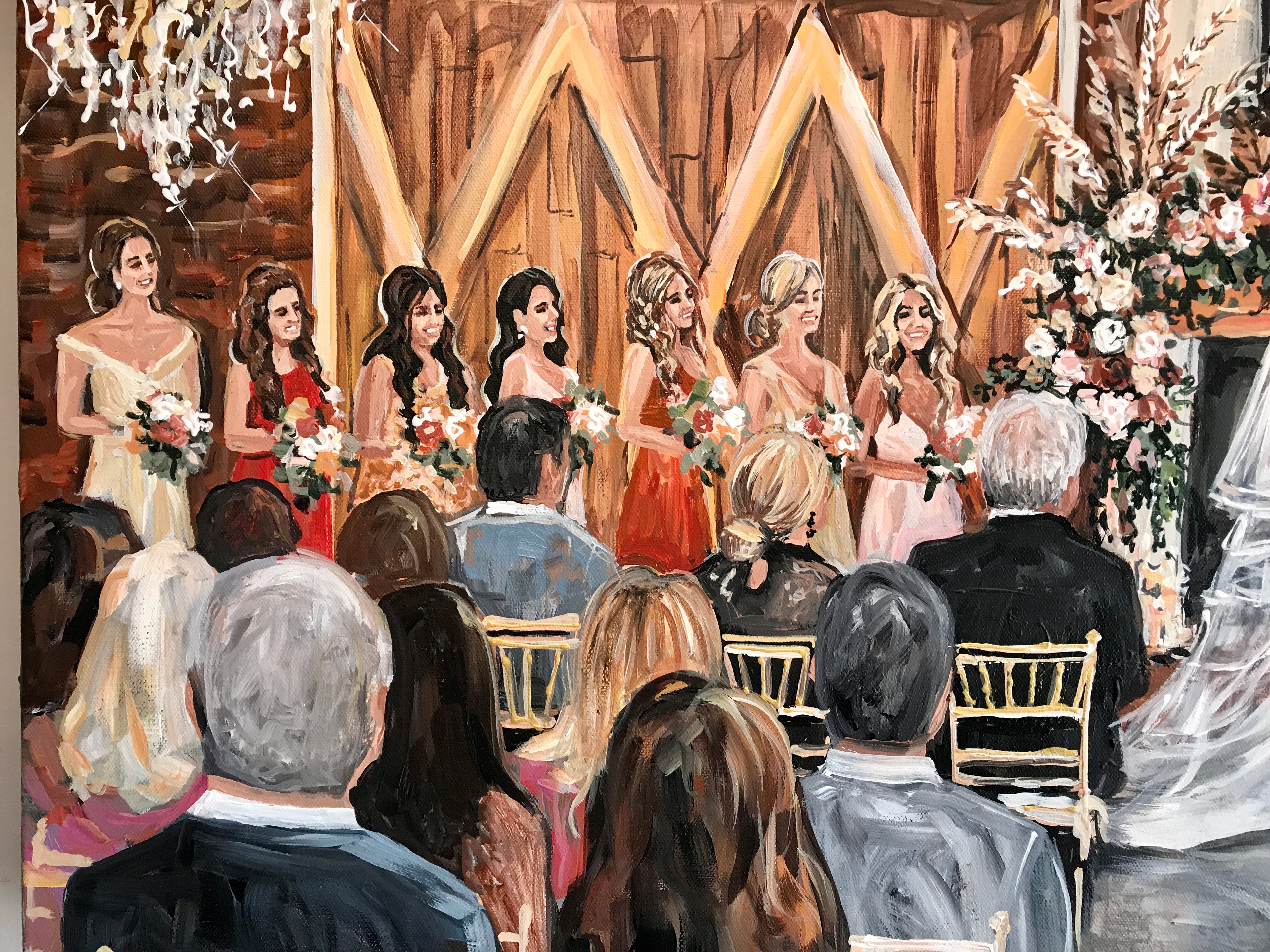 Hand Painted Wedding Cermony