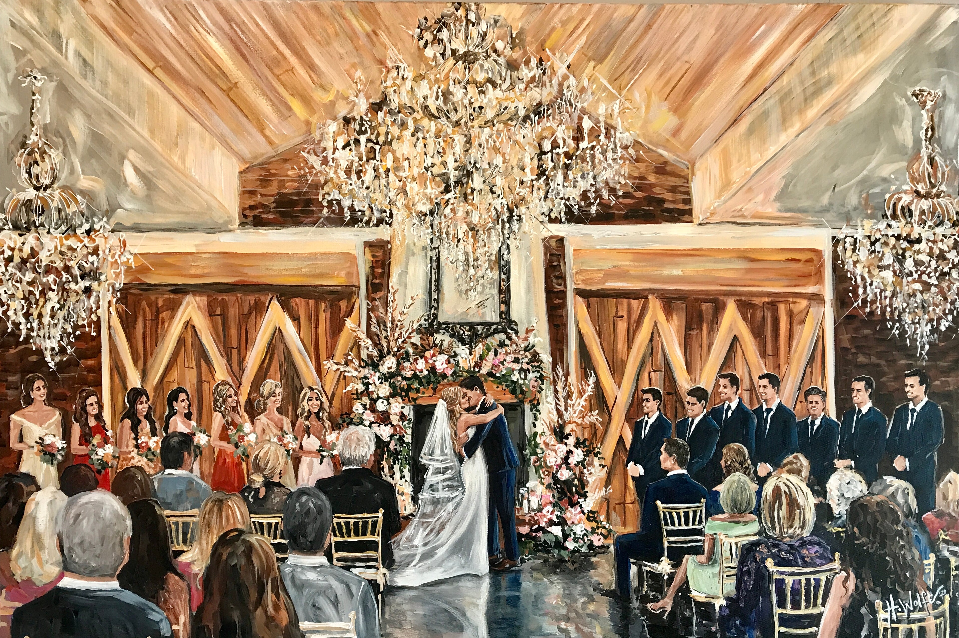 Hand Painted Wedding Cermony
