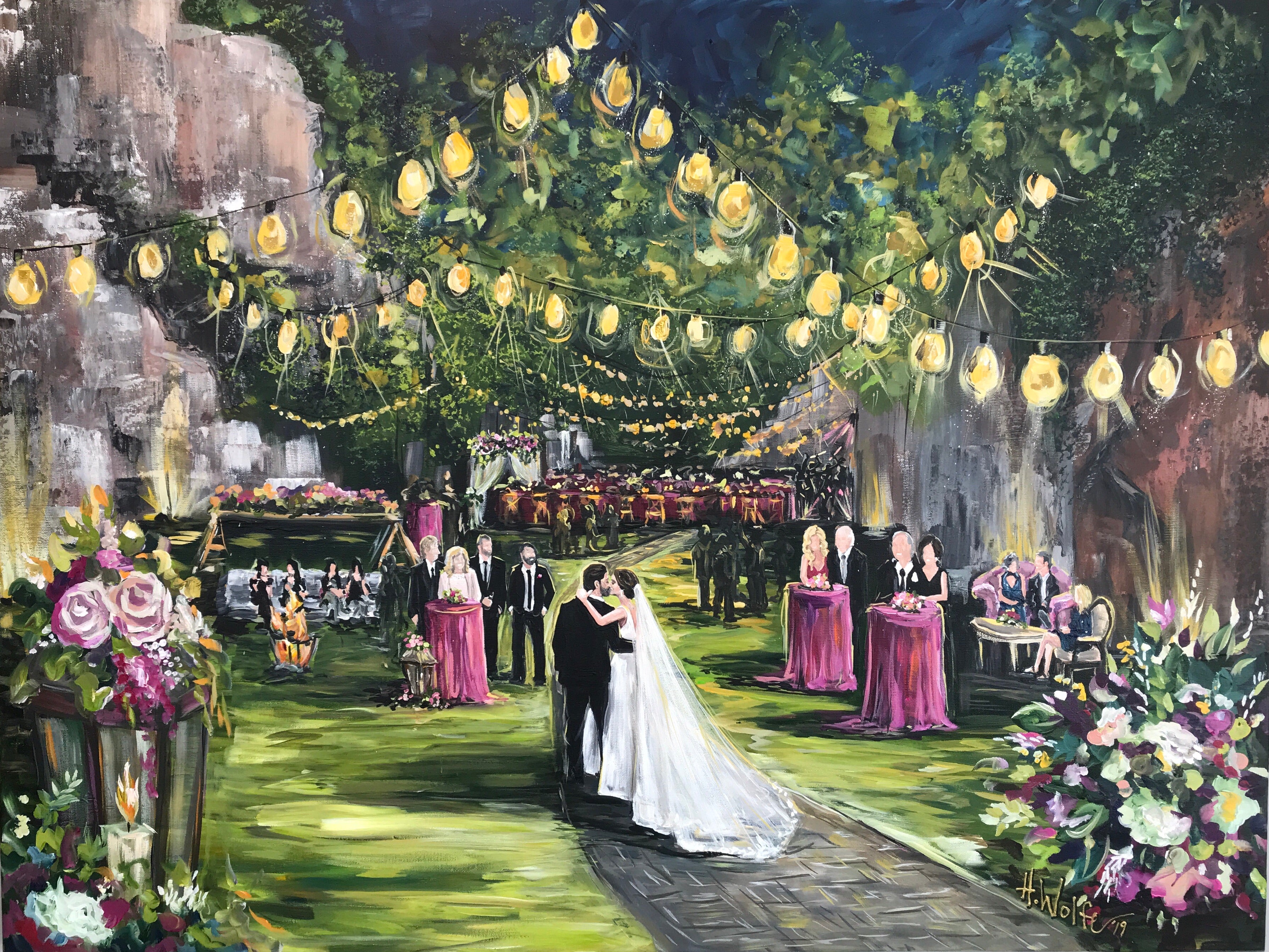Live Wedding Painter - Quarry Venue