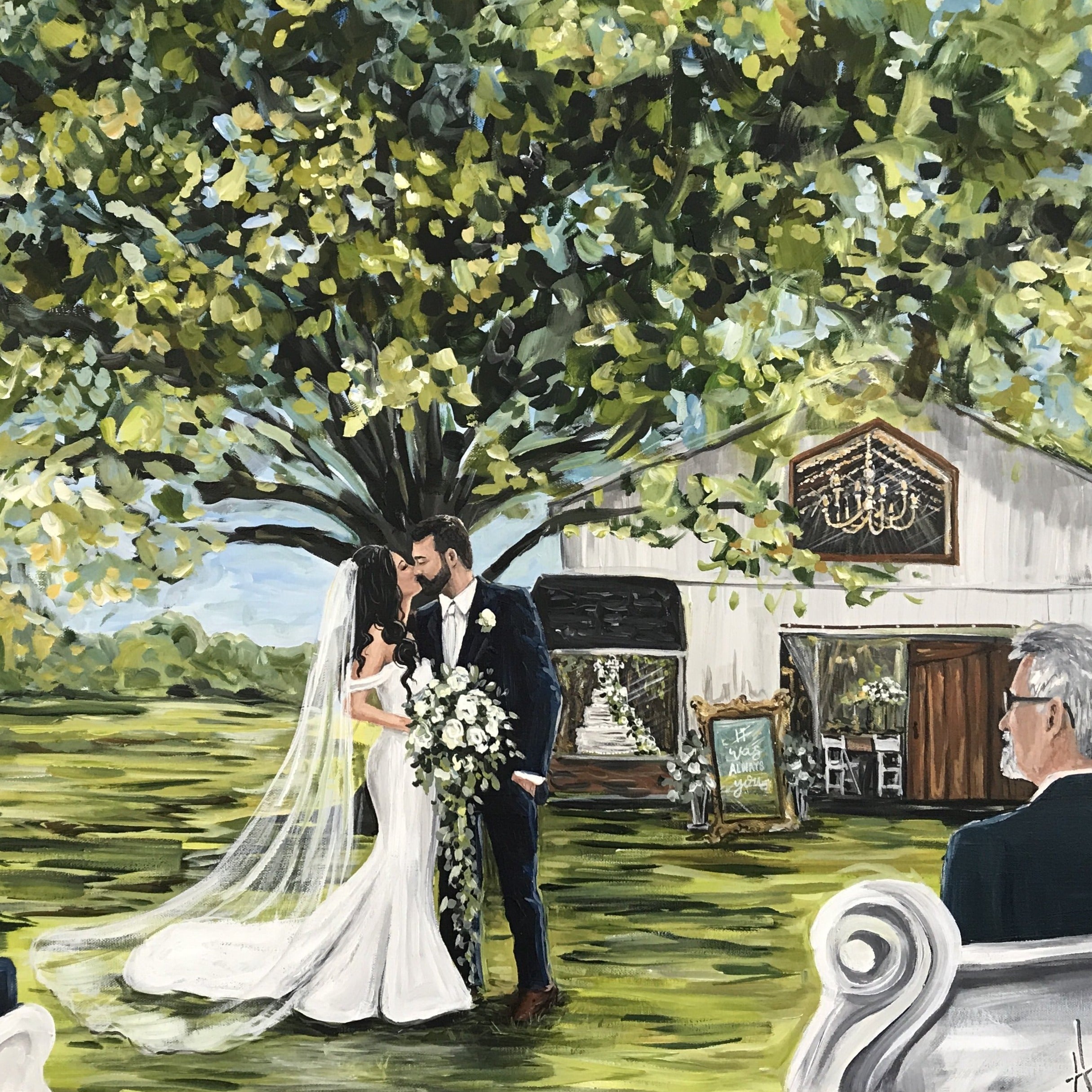 Artist Paints Live at Wedding - Maypop Fields
