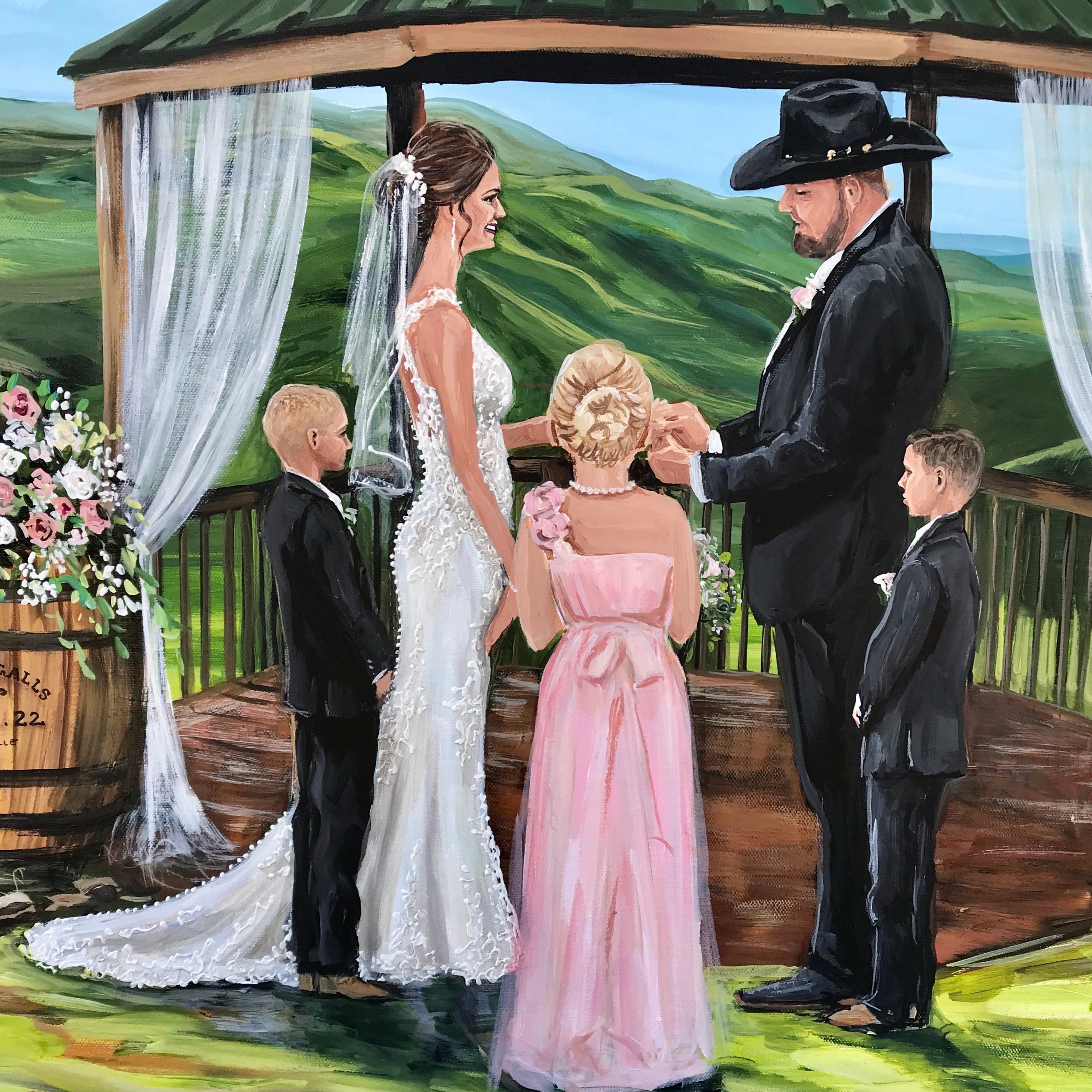 Smokey Mountain Live Wedding Painter 2022