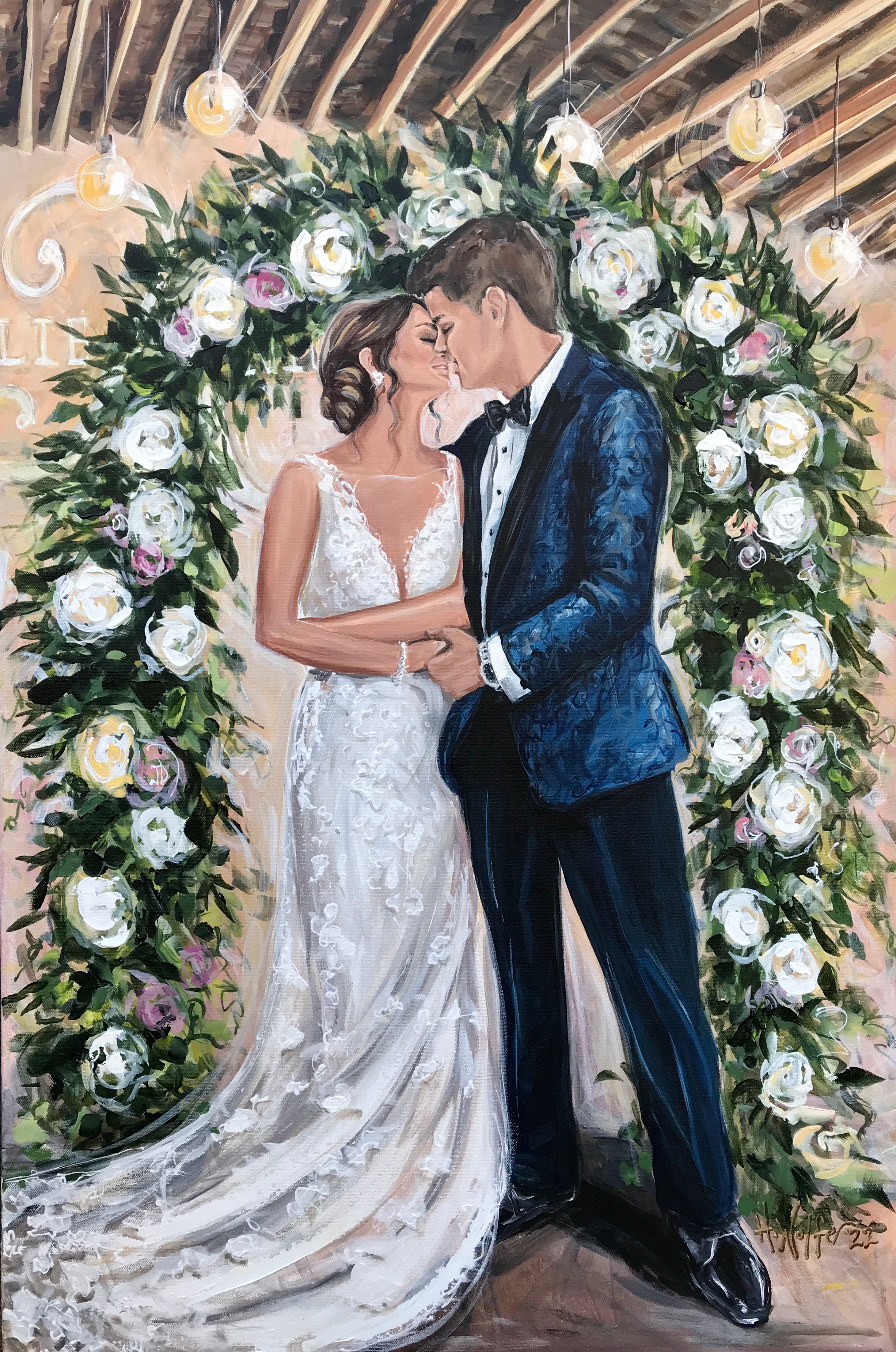 Nashville Wedding 1st Dance Captured In A Painting 2022