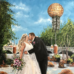 Iconic Knoxville Sunsphere Wedding Painting 2021