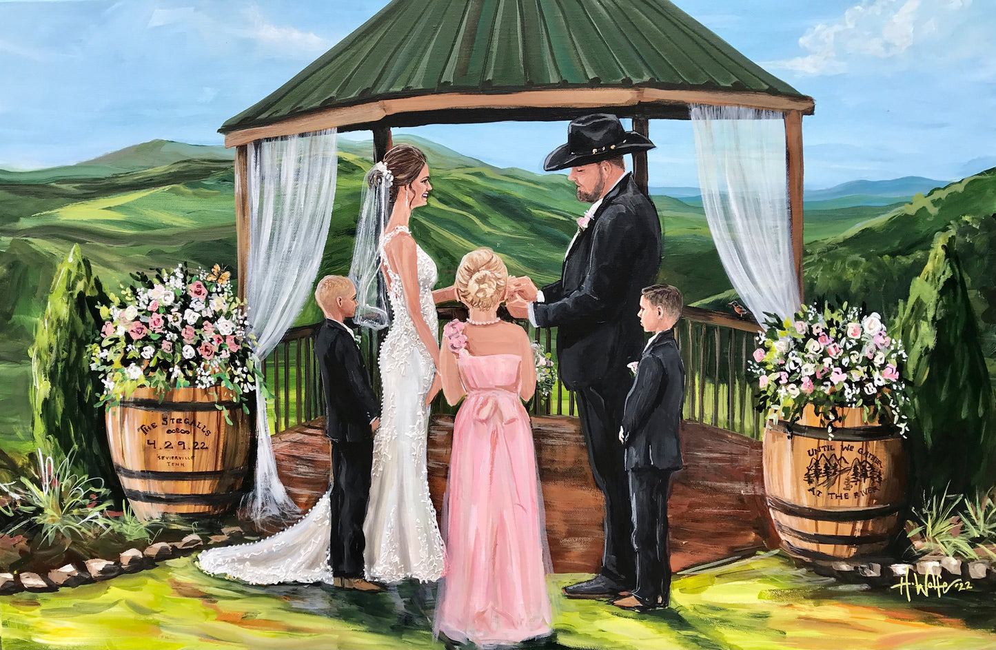 Smokey Mountain Live Wedding Painter 2022