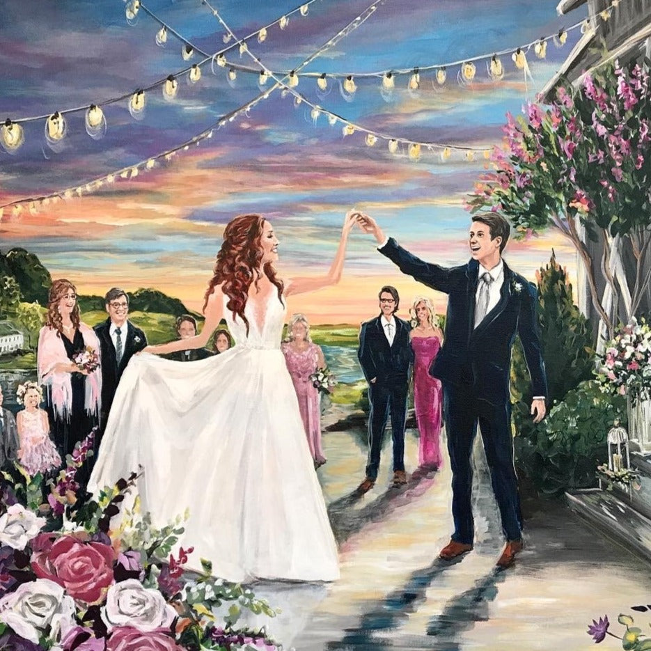 Sunset Wedding Painting