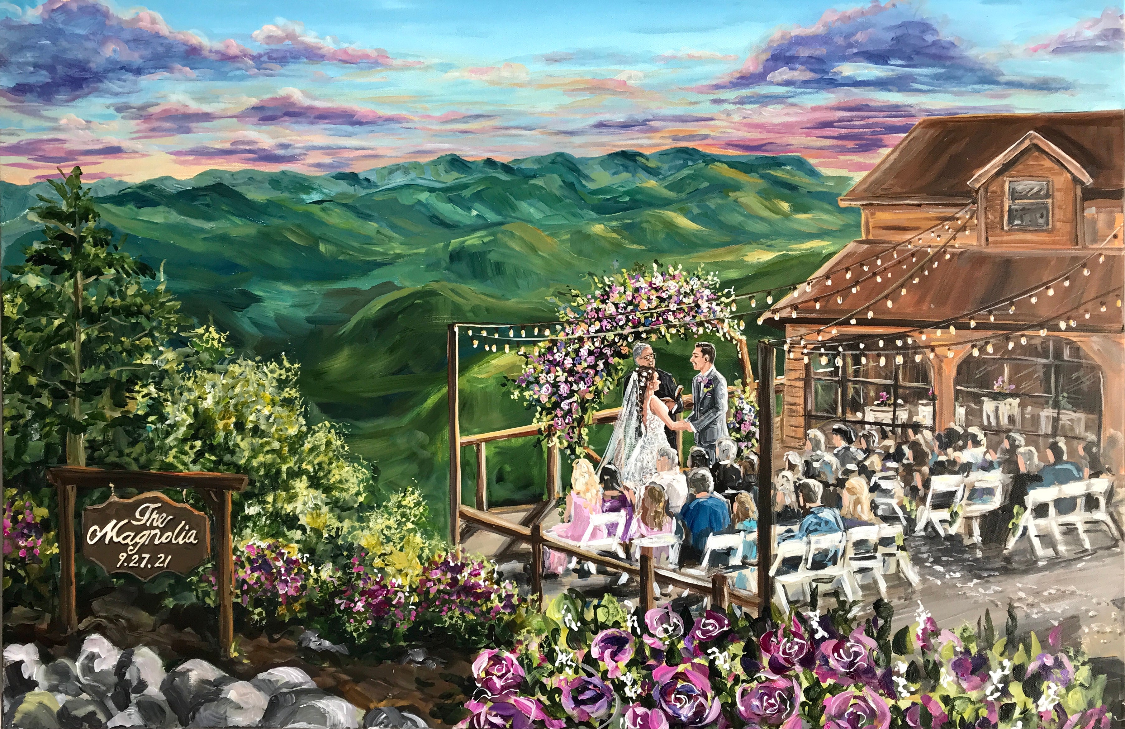 The Magnolia Venue LIVE Wedding Painter