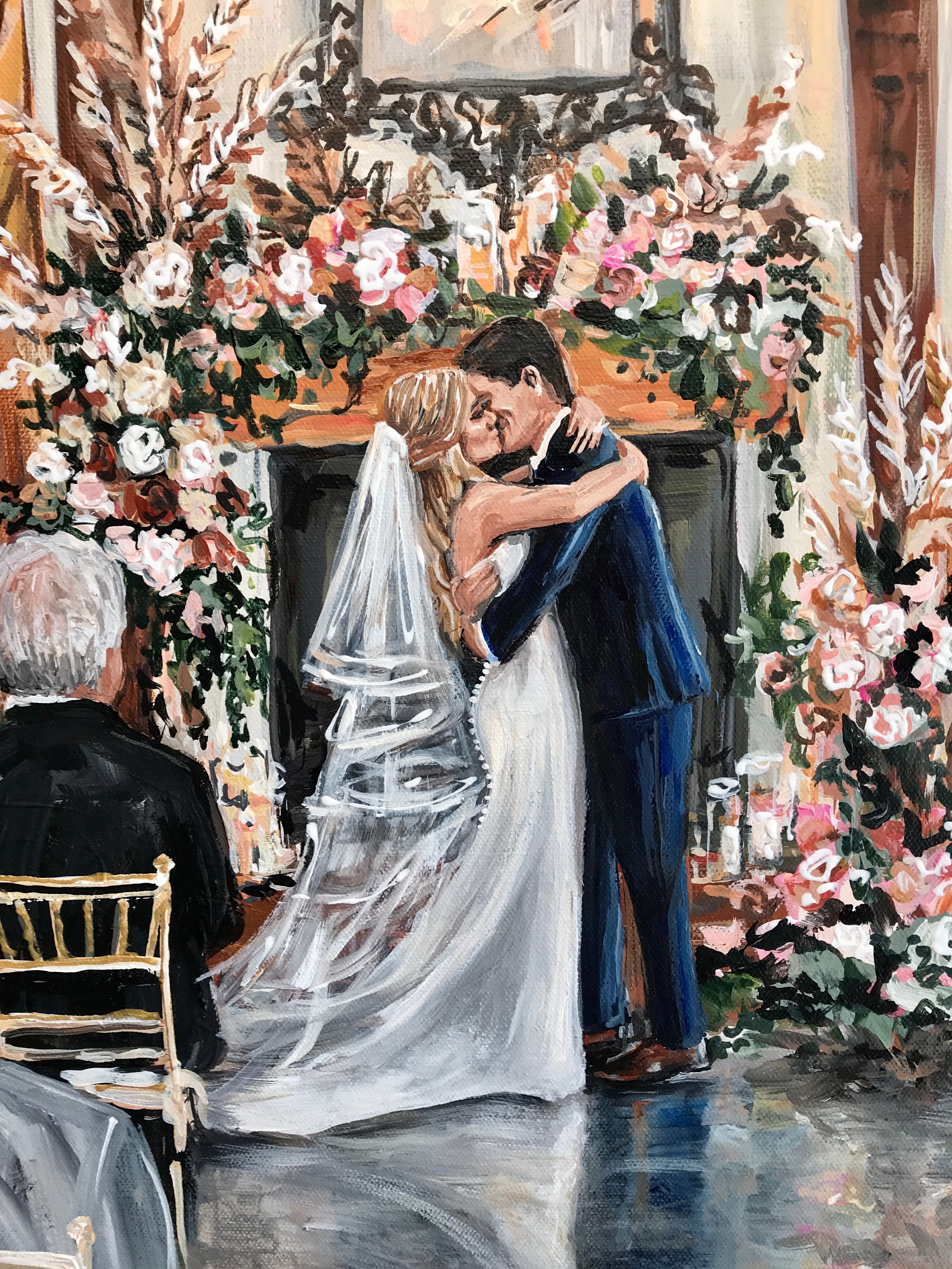 Hand Painted Wedding Cermony