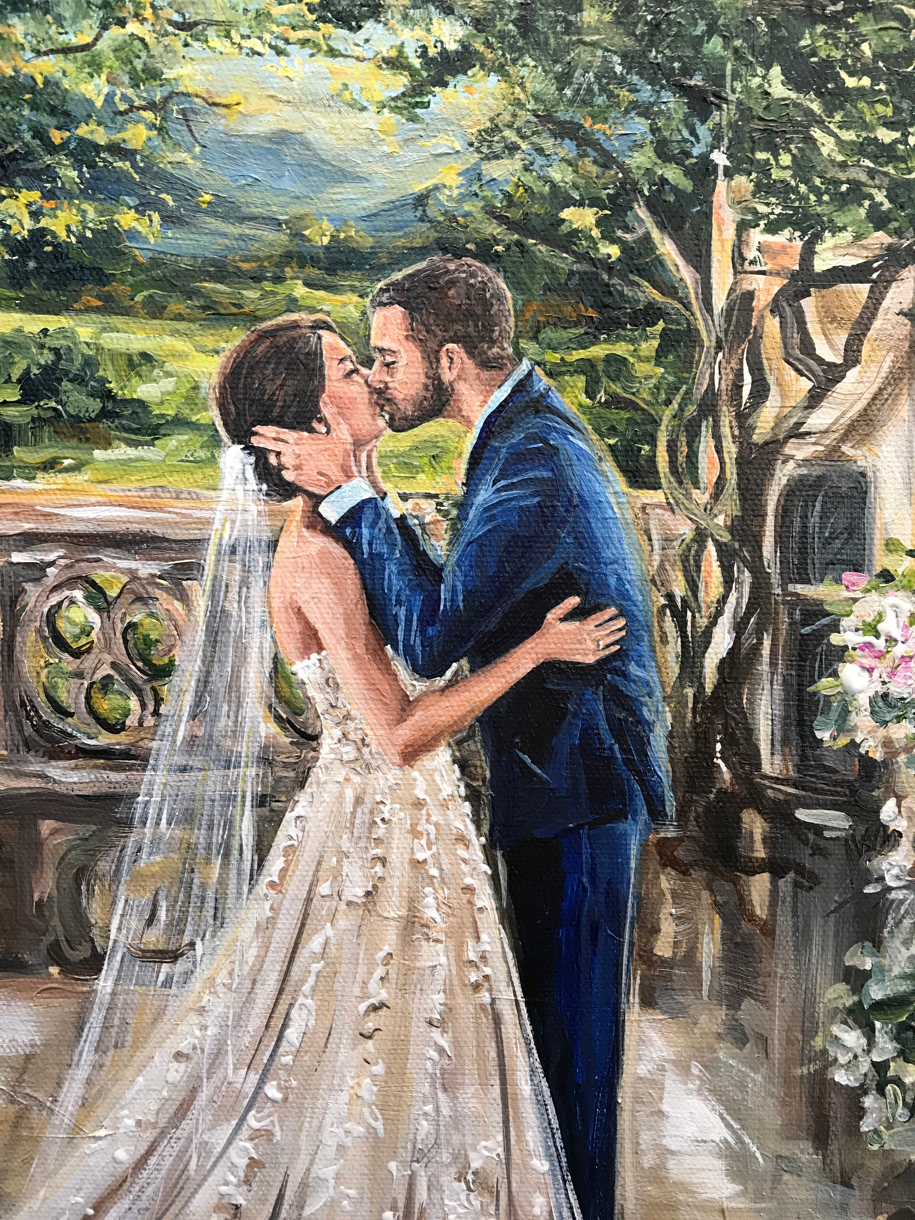 Biltmore Asheville Live Wedding Painting in 2022