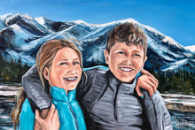 Commissioned Family Mountain Portrait Artist
